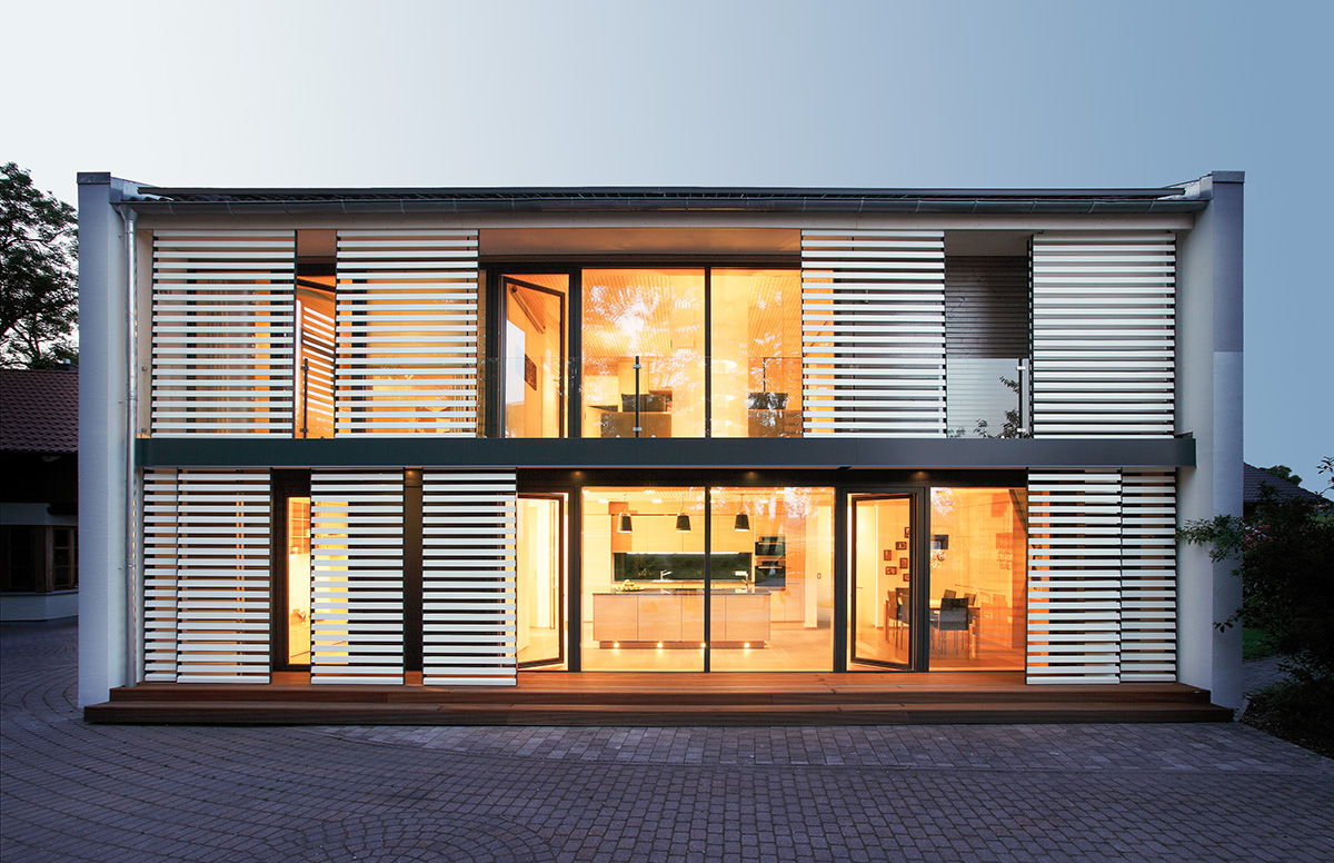 Individuelle Fassade beim Holzhaus