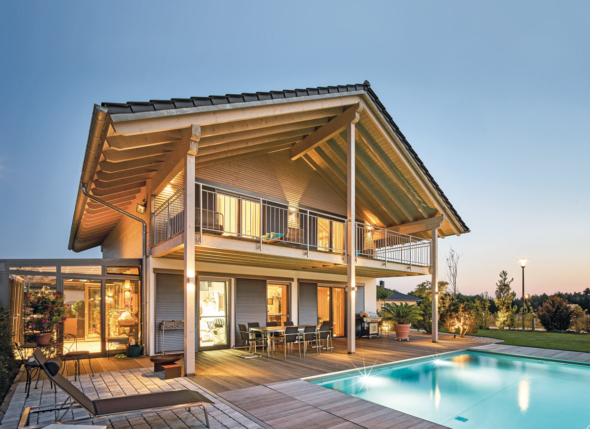 Moderne Holzfassade beim Kundenhaus Niederhofer